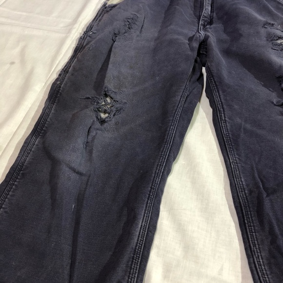 Carhartt Canvas Duck Flannel Blanket Lined Distressed Grunge Workwear 36 - Picture 3 of 12